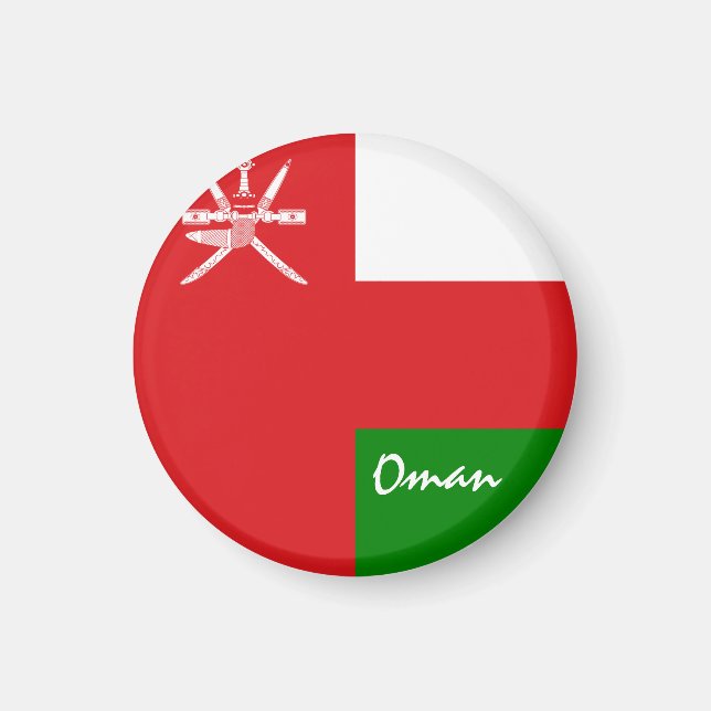 Oman flag & Asia - travel/sports fans Magnet (Front)