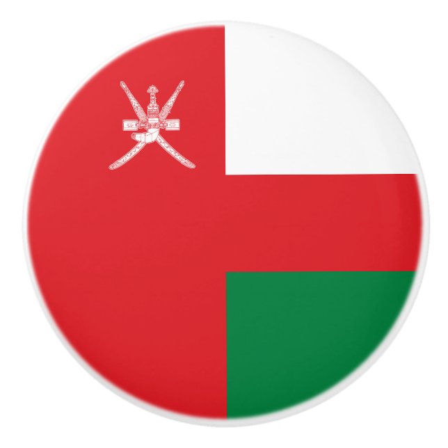 Oman Flag Ceramic Knob (Front)