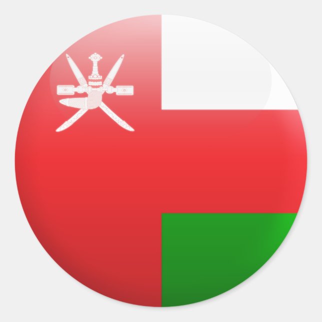 Oman Flag Classic Round Sticker (Front)