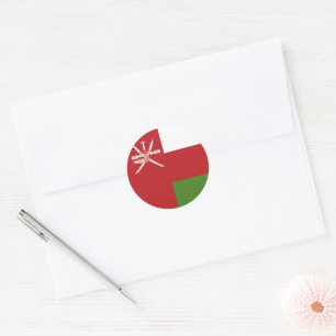 Oman flag classic round sticker