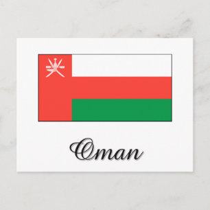 Oman Flag Design Postcard