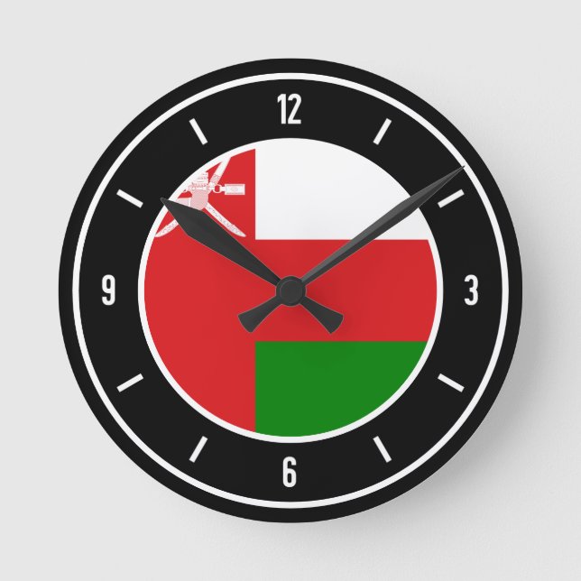 Oman Flag Elegant Round Clock (Front)