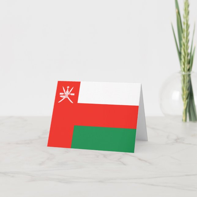 Oman Flag Notecard (Front)