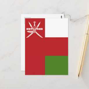 Oman flag postcard