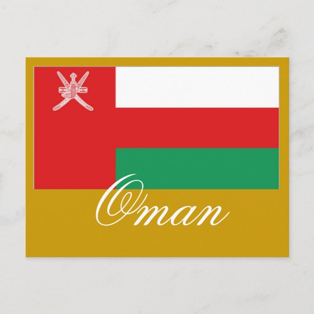 Oman flag postcard (Front)