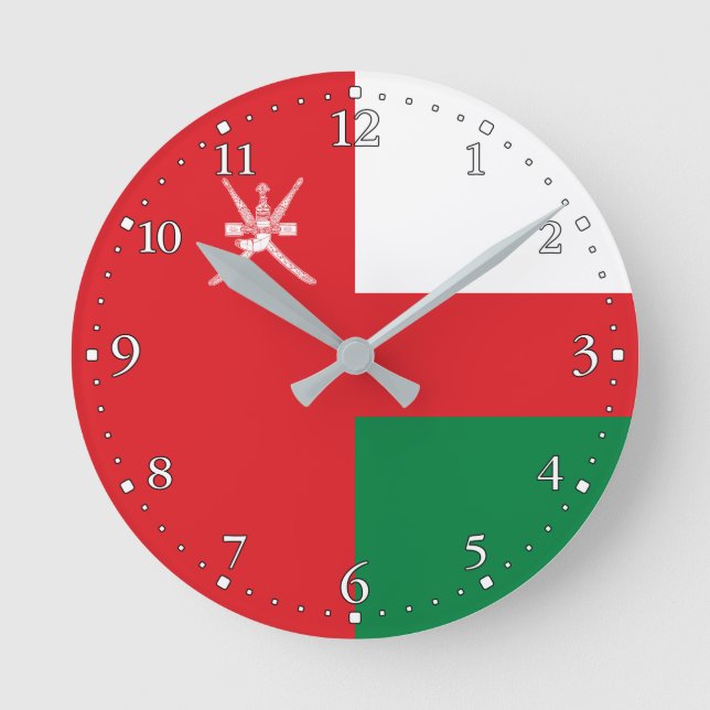 Oman Flag Round Clock (Front)
