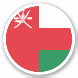 Oman Flag Round Sticker