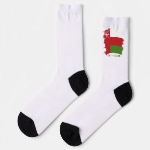 Oman flag socks