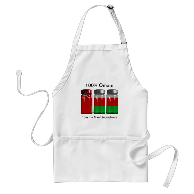 Oman Flag Spice Jars Apron (Front)