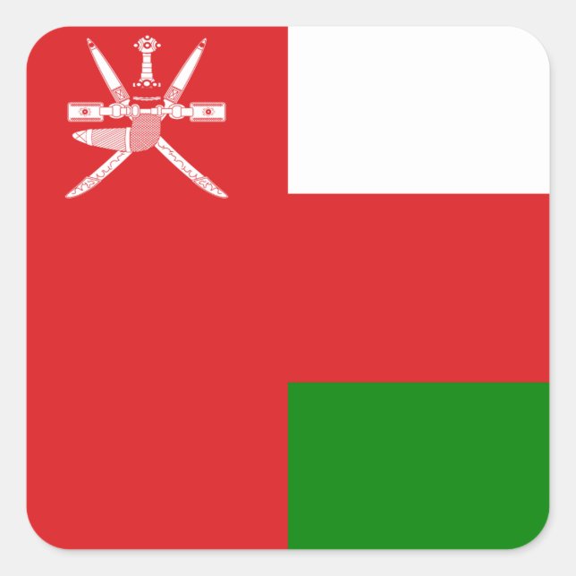 Oman Flag Square Sticker (Front)