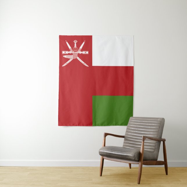 Oman flag tapestry (In Situ)