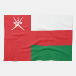 Oman Flag Tea Towel