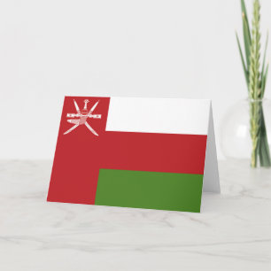 Oman flag thank you card
