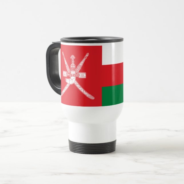 Oman Flag Travel Mug (Front Left)