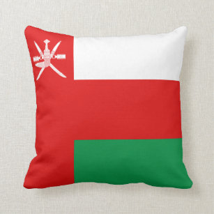 Oman Flag x Flag Pillow