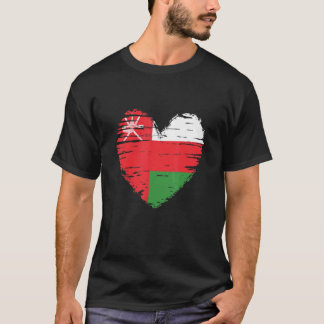 Oman Heart Omani Flag Omani Pride T-Shirt