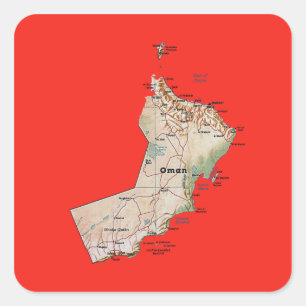 Oman Map Sticker