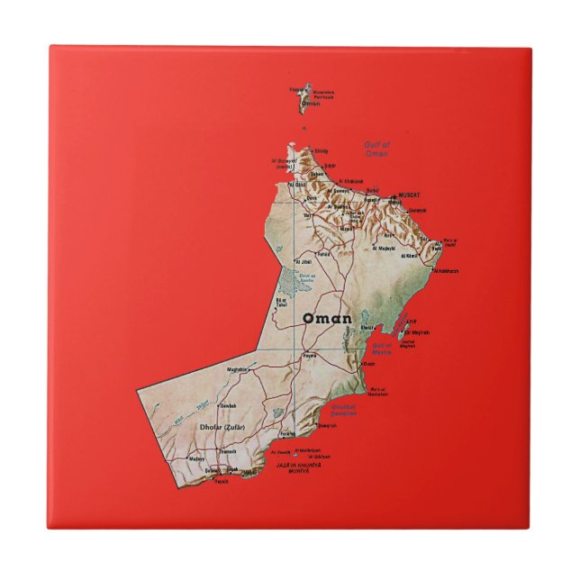 Oman Map Tile (Front)