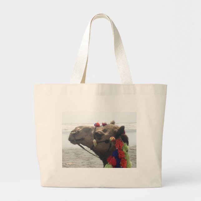 Oman Muscat Camel Photo Art Print Large Tote Bag (Front)