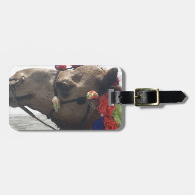 Oman Muscat Camel Photo Art Print Luggage Tag (Front Horizontal)