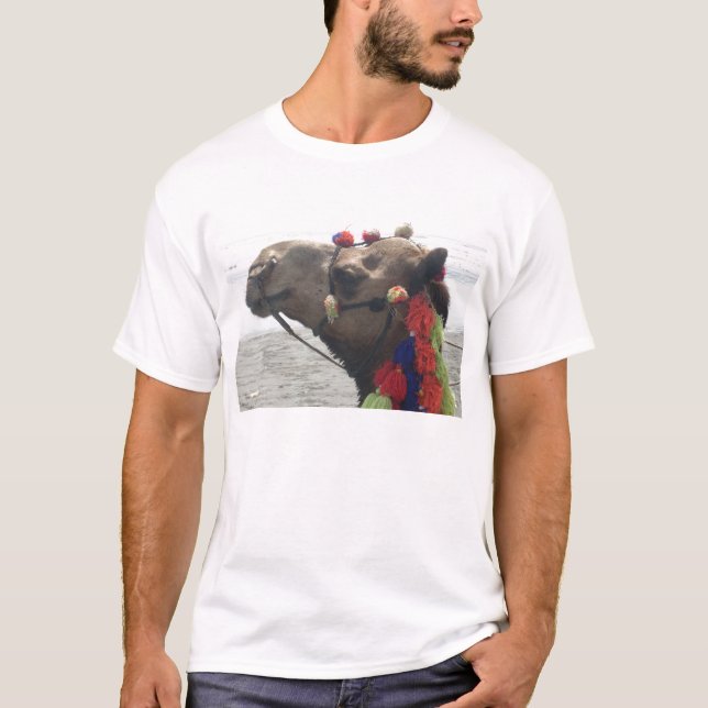 Oman Muscat Camel Photo Art Print T-Shirt (Front)