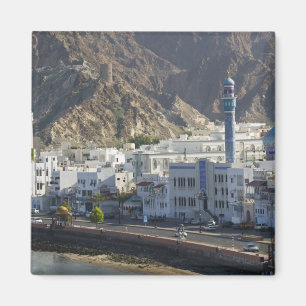Oman, Muscat, Mutrah. Buildings along Mutrah Magnet