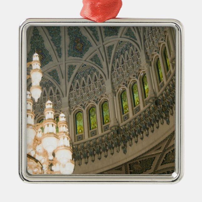Oman, Muscat, Sultan Qaboos mosque Metal Tree Decoration (Front)