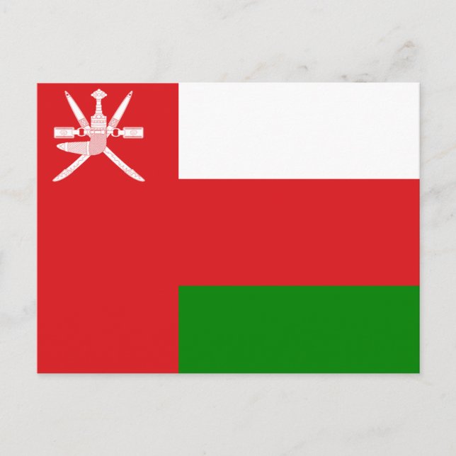 Oman National World Flag Postcard (Front)