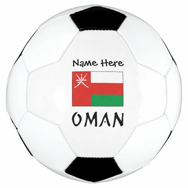 Oman Omani Flag Personalised Name  Football (Front)