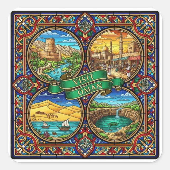 OMAN SQUARE STICKER (Front)