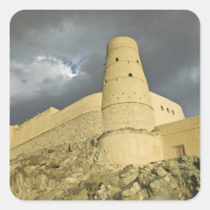 Oman, Western Hajar Mountains, Bahla. Bahla Fort Square Sticker