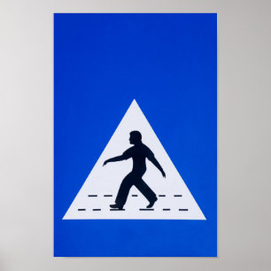 Omani pedestrian crossing sign - Muscat, Oman