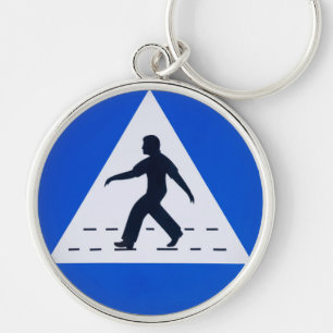 Omani pedestrian crossing sign - Muscat, Oman Key Ring