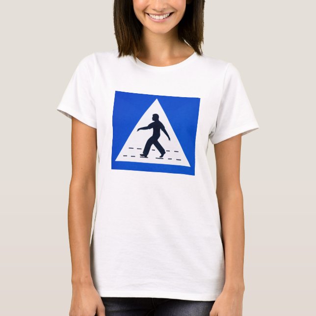 Omani pedestrian crossing sign - Muscat, Oman T-Shirt (Front)