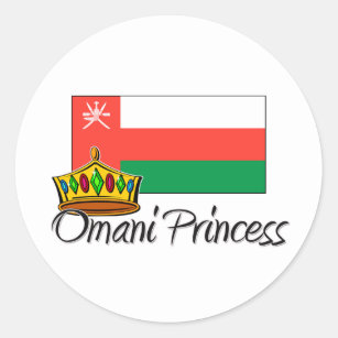 Omani Princess Classic Round Sticker