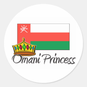 Omani Princess Classic Round Sticker
