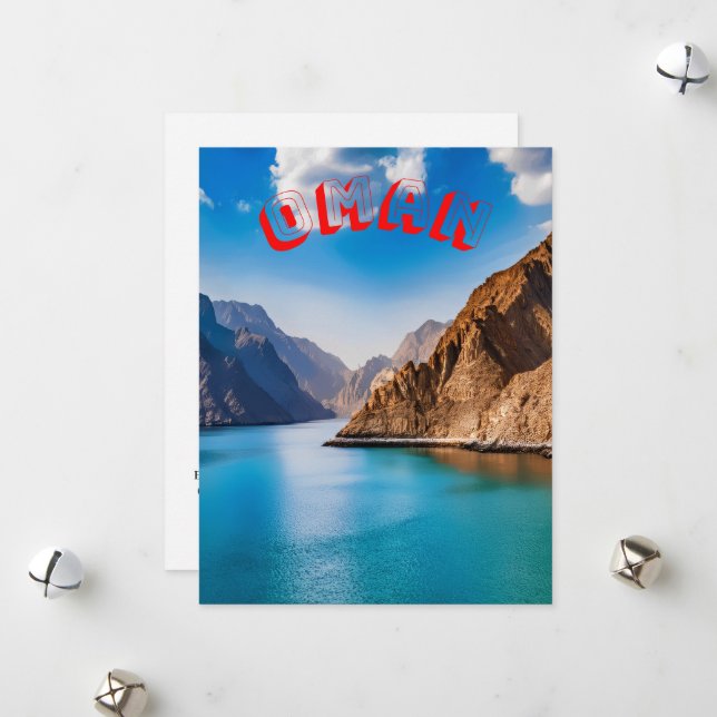 Oman's Scenic Landscape Holiday Card (Front/Back In Situ)