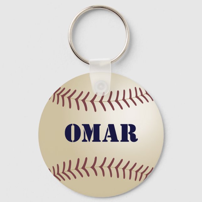 Omar Baseball Keychain by 369MyName (Front)