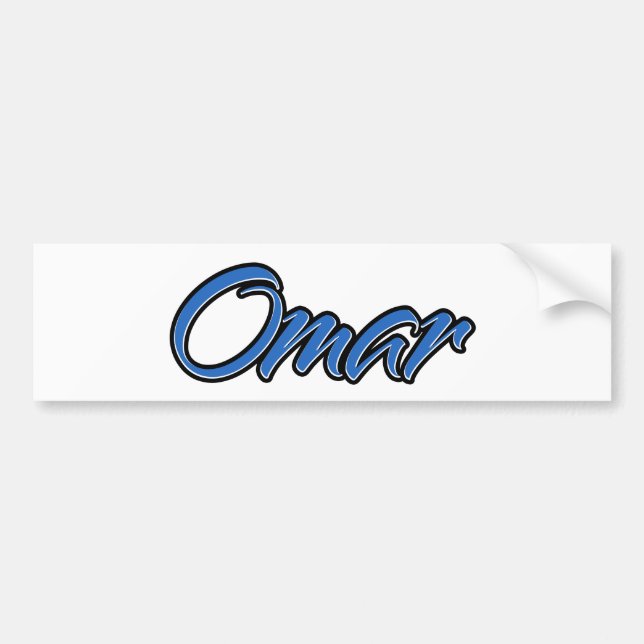 Omar Name blue Aufkleber Sticker Autoaufkleber (Front)