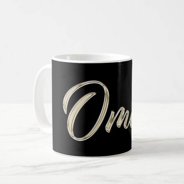 Omar Name whitegold Tasse Teetasse Coffee Coffee Mug (Front Left)