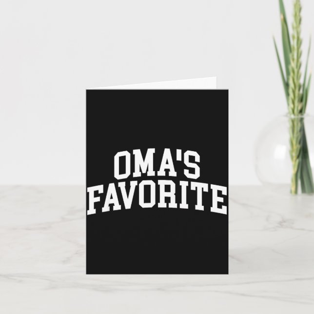 Oma's Favorite Grandkids  Card (Front)