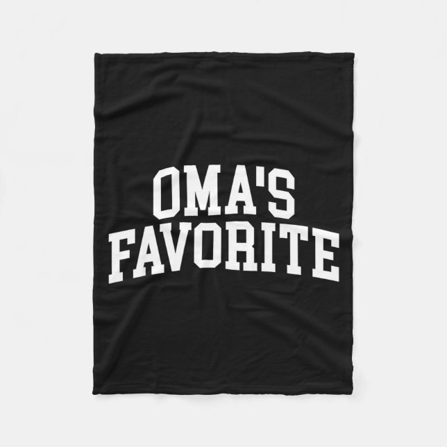 Oma's Favorite Grandkids  Fleece Blanket (Front)