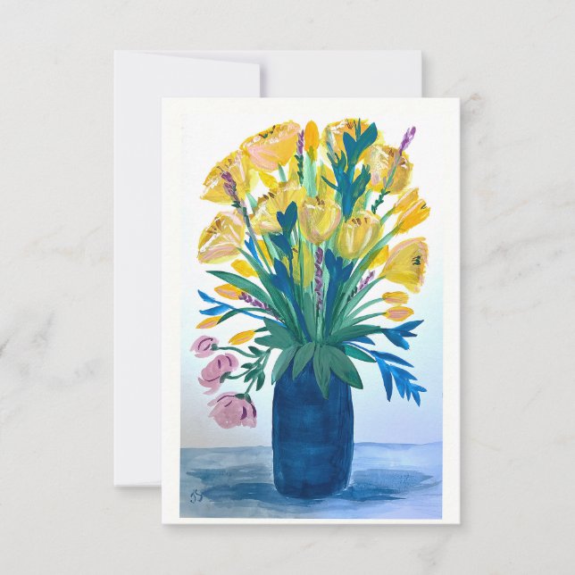 Oma's Flowers thank you / note cards (Front)