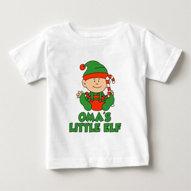 Oma's Little Elf Baby T-Shirt (Front)