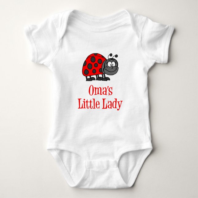 Oma's Little Lady Baby Bodysuit (Front)