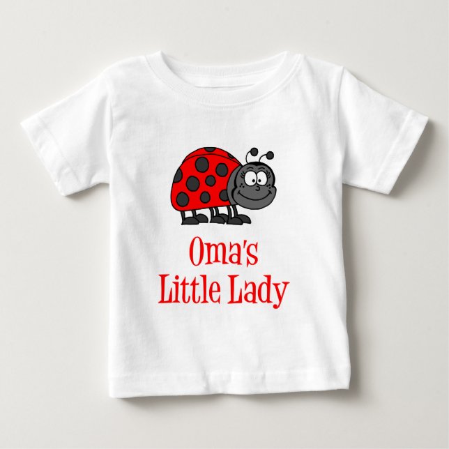 Oma's Little Lady Baby T-Shirt (Front)