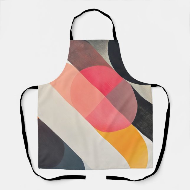 Ombre abstract shapes apron (Front)