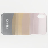 Ombre Abstract Watercolor Stripes in Dusty Lilac Uncommon iPhone Case (Back (Horizontal))