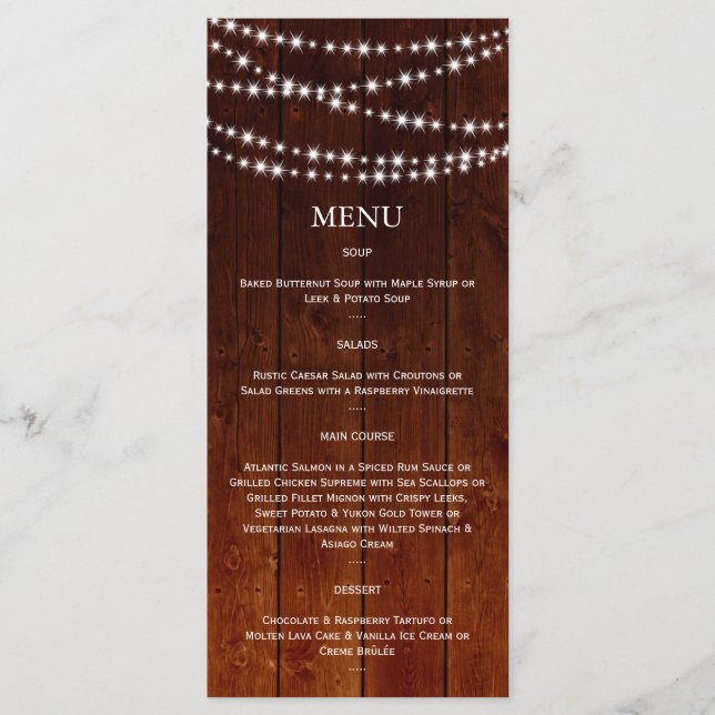 Ombre Barn Board Twinkle Lights Menu (Front)