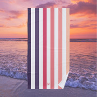 Ombre Beach Sunset Stripe & Personalised Monogram